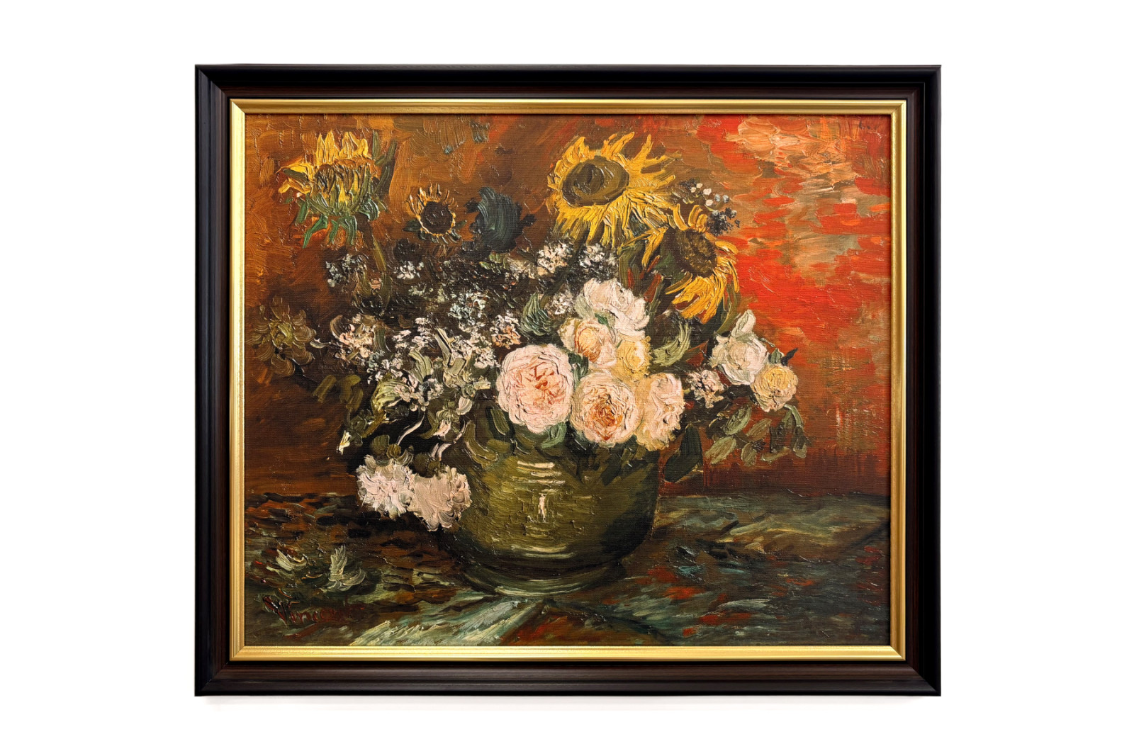 Roses et tournesols - Vincent van Gogh