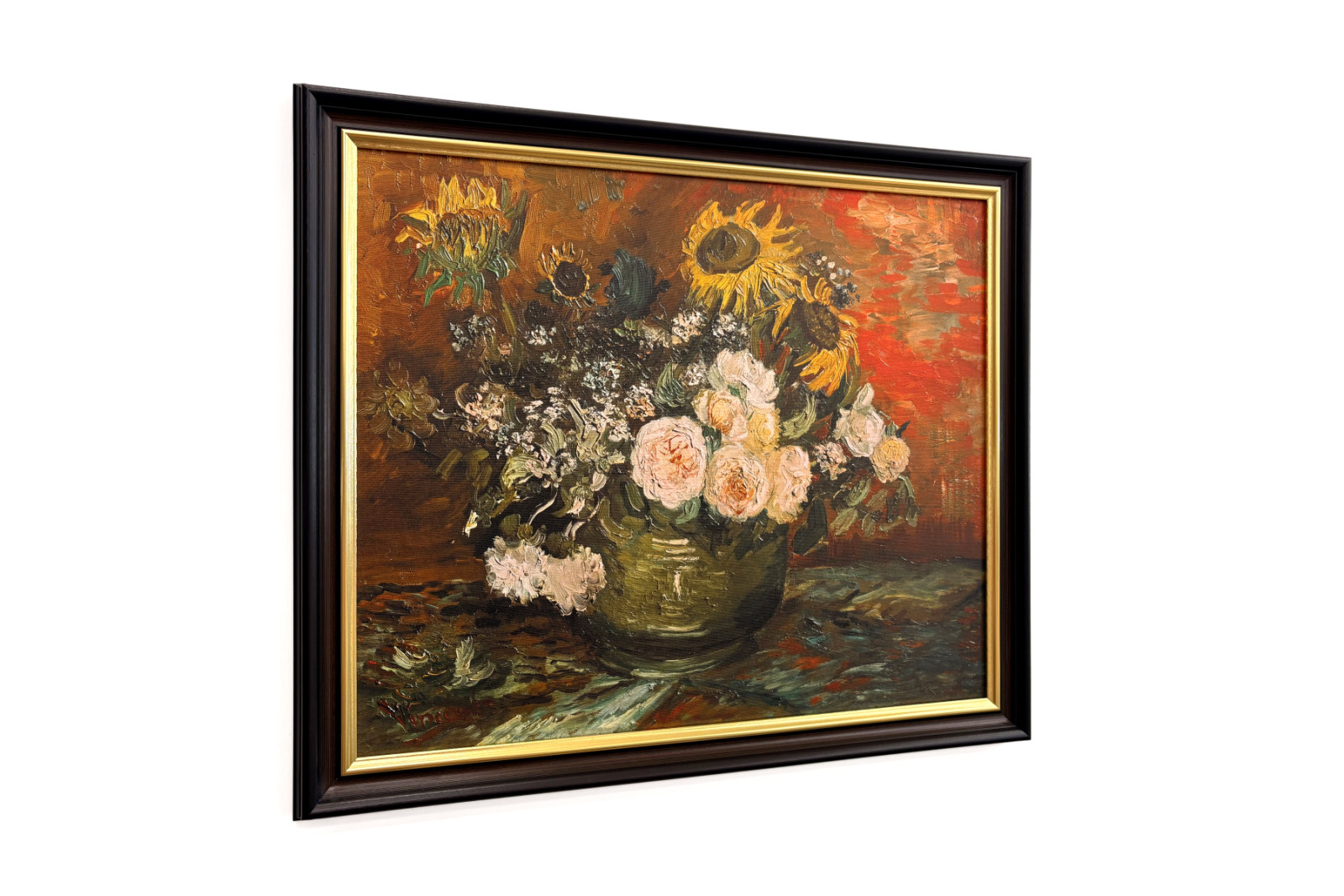 Roses et tournesols - Vincent van Gogh