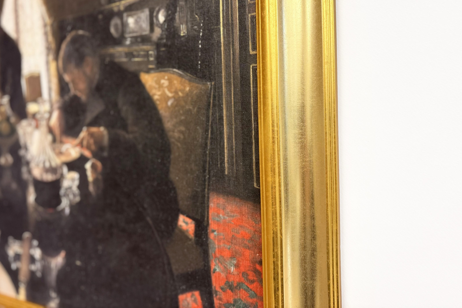 Diner - Dîner rue Miromesnil, la maison de la famille Caillebotte (huile sur toile) - Gustave Caillebotte
