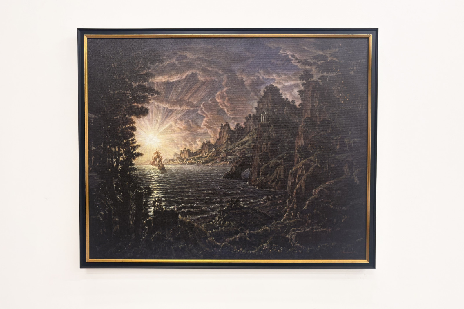 Les navires, le soleil du soir - Konstantin Bogayevsky