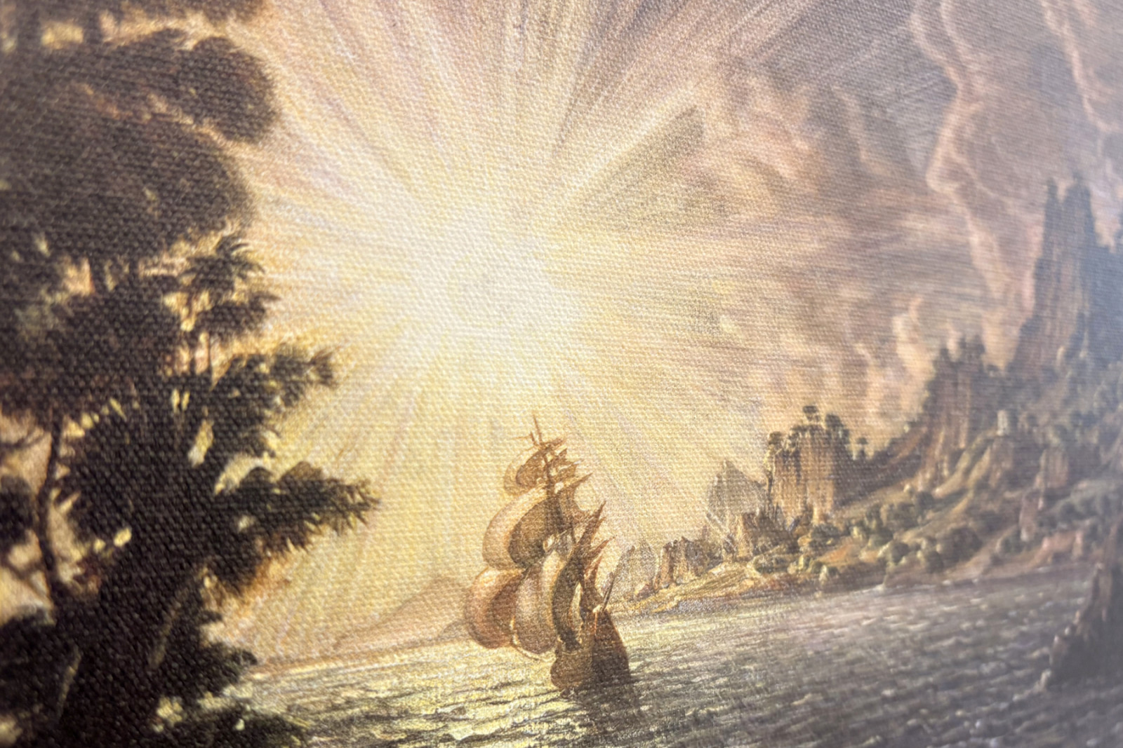 Les navires, le soleil du soir - Konstantin Bogayevsky