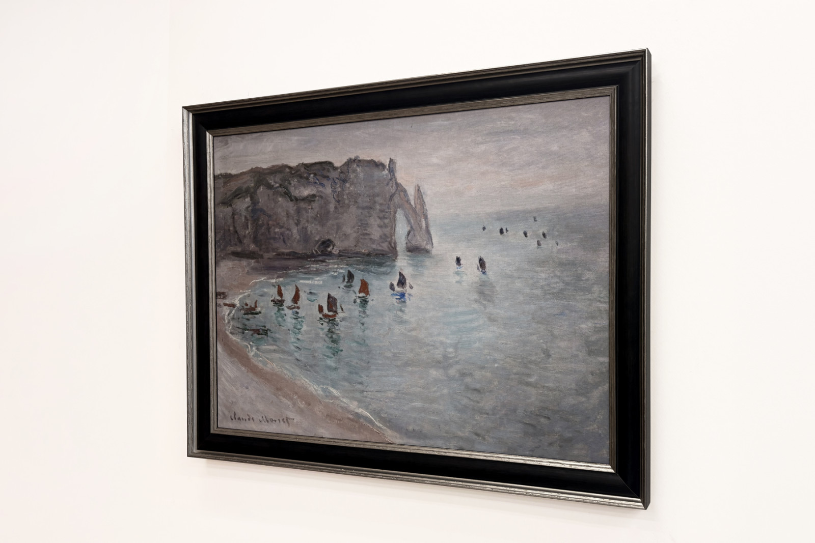 Étretat, Porte d’Aval : bateaux de pêche sortant du port - Claude Monet