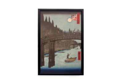Marché de Bambou au Pont de la Capitale - Ando Hiroshige