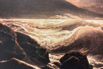 Coup de vent dans le golfe de Naples au clair de lune