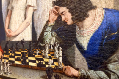 Faust et Méphistophélès jouant aux échecs
