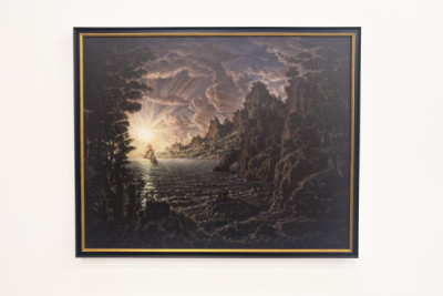 Les navires, le soleil du soir