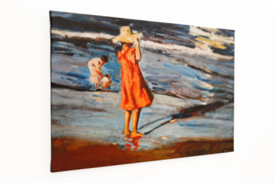 Enfants sur la plage, tableau de Joaquín Sorolla (1863-1923). 1900