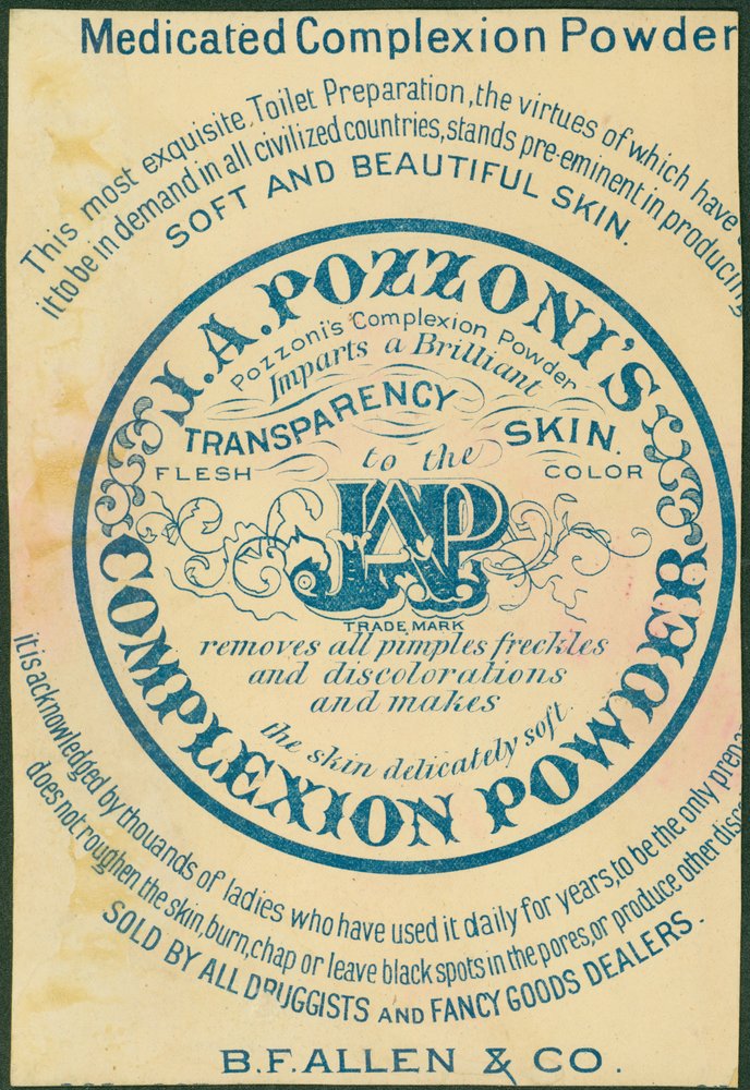 Poudre de Teint J.A. Pozzonis [verso de la carte commerciale] - American School