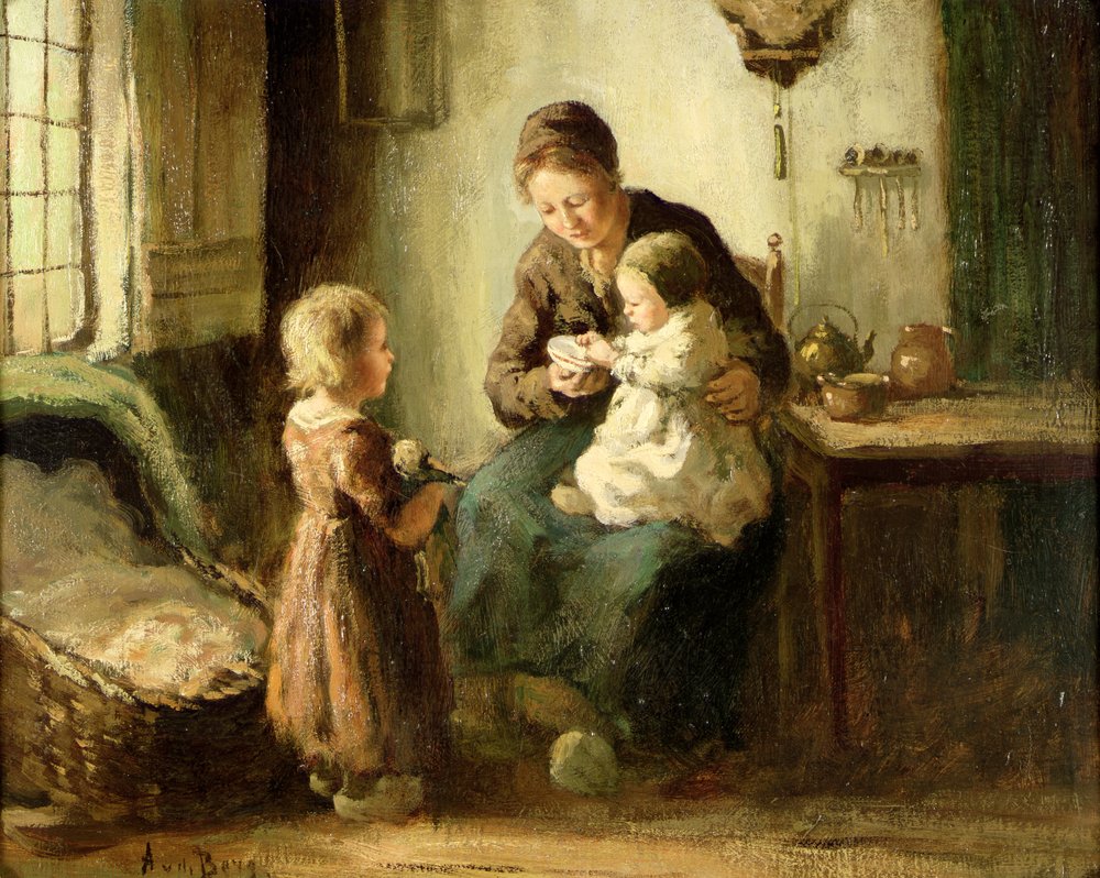 Jouer avec bébé - Adolf-Julius Berg