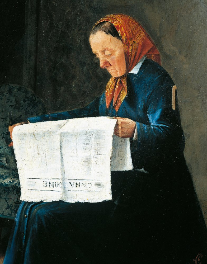 Lecture de journal, par Adriano Cecioni (1836-1886) - Adriano Cecioni