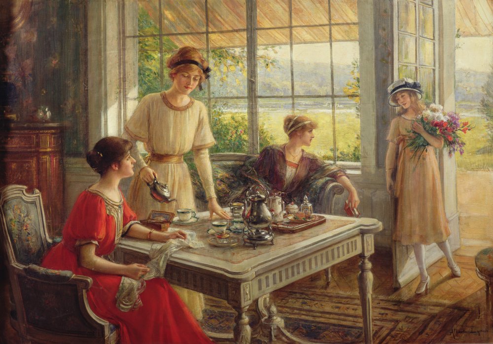 Femmes prenant le thé - Albert Lynch