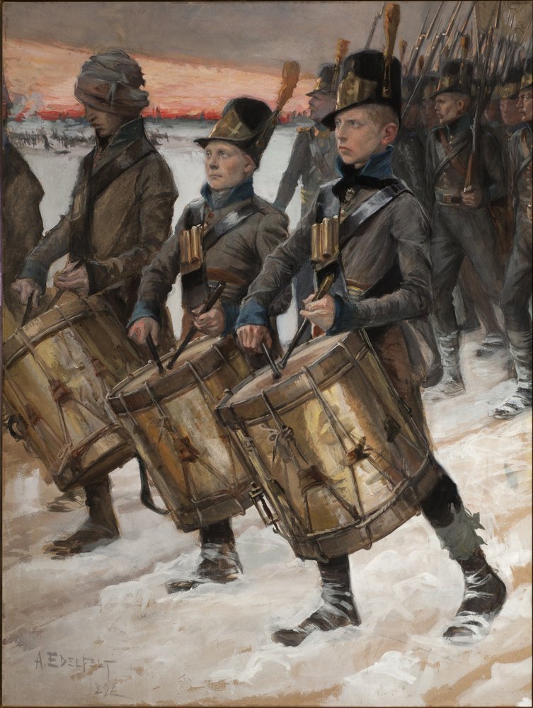 Marche du régiment de Pori Porilaisten Marssi - Albert Gustaf Aristides Edelfelt