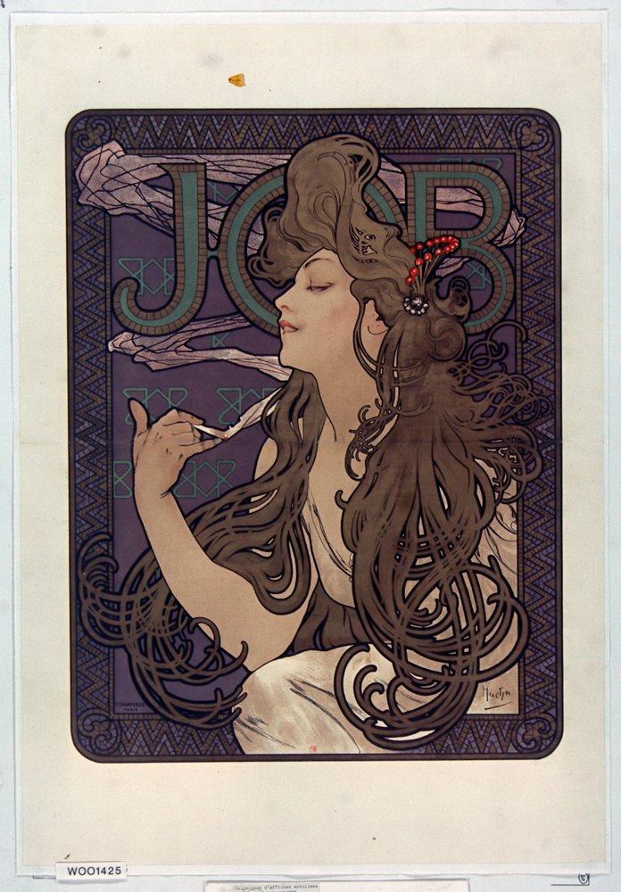 Publicité Pour Les Cigarettes Job | Alphonse Mucha