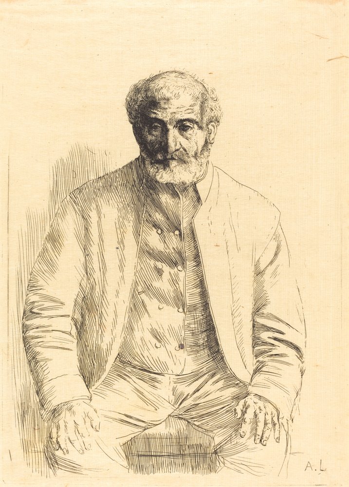 Vieillard assis - Alphonse Legros