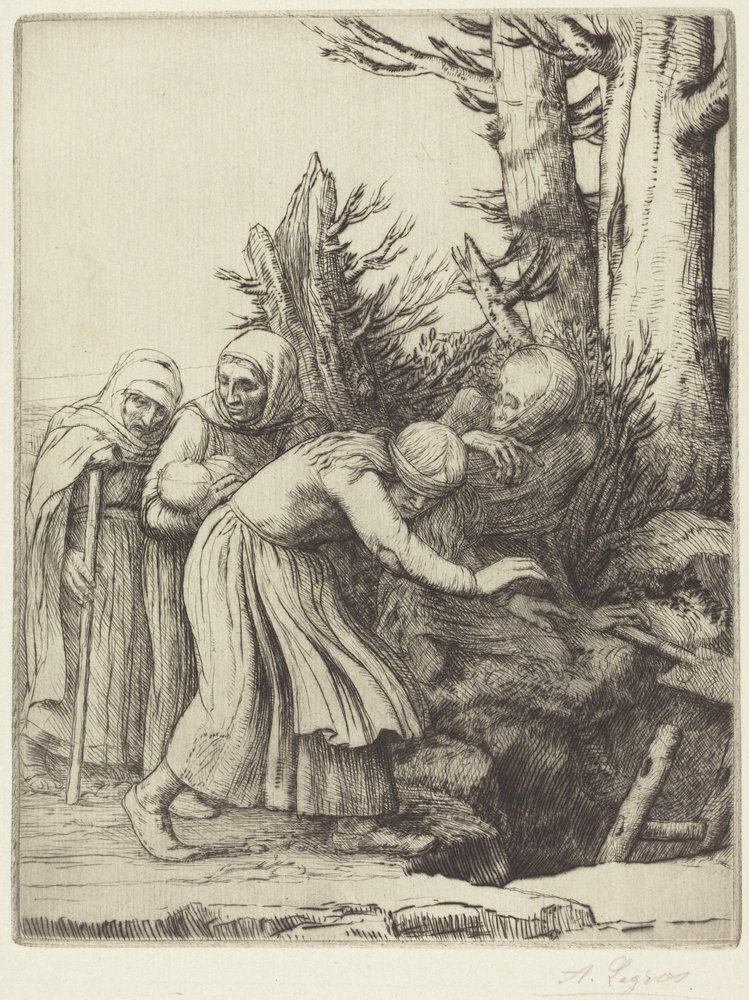 Le triomphe de la mort : la mort a préparé une demeure à des abandonnées - Alphonse Legros