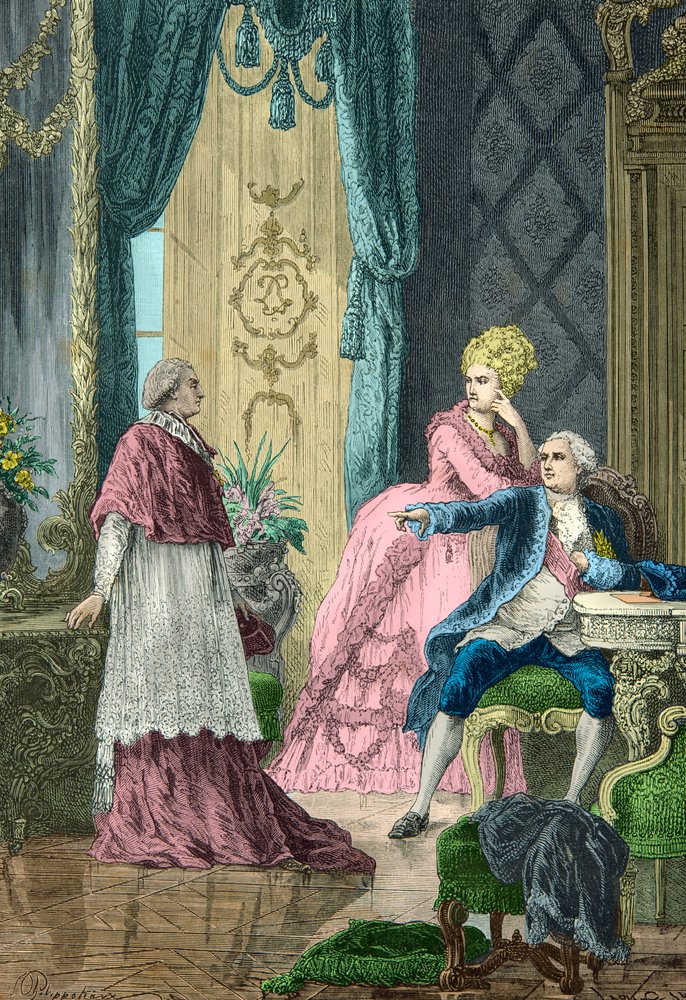 Marie-Antoinette et Louis 16 interrogent le cardinal de Rohan sur l ...