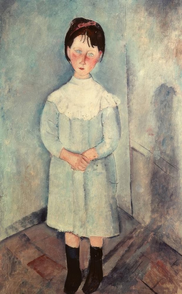 La petite fille en bleu | Amedeo Modigliani | Estampe d'art