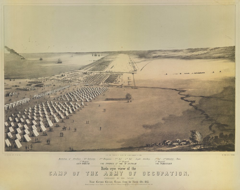Vue aérienne du camp de l