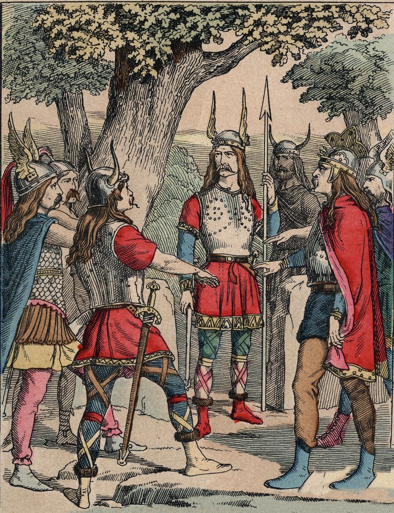 Représentation de Vercingétorix, guerrier et chef gaulois de la tribu ...
