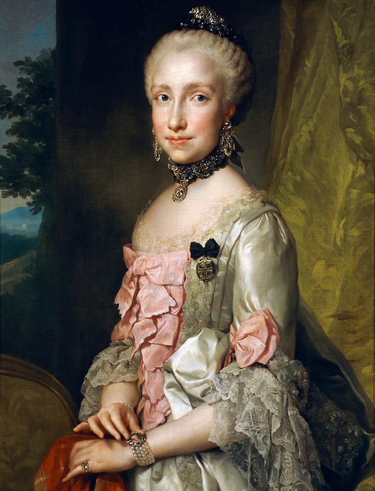 Portrait de Maria Luisa de Bourbon à l'occasion de ses fiançailles - Anton Raphael Mengs