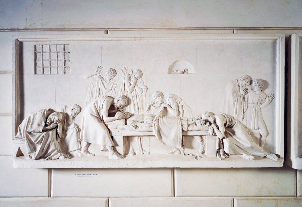 Criton fermant les yeux de Socrate | Antonio Canova