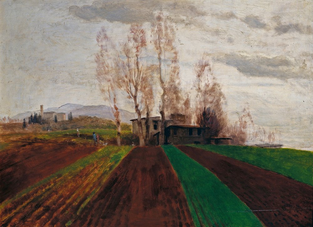 Terres agricoles au début du printemps - Arnold Böcklin