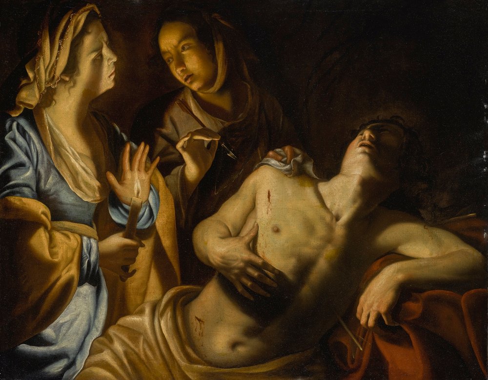 Saint Sébastien tendu par Sainte Irène - Artemisia Gentileschi