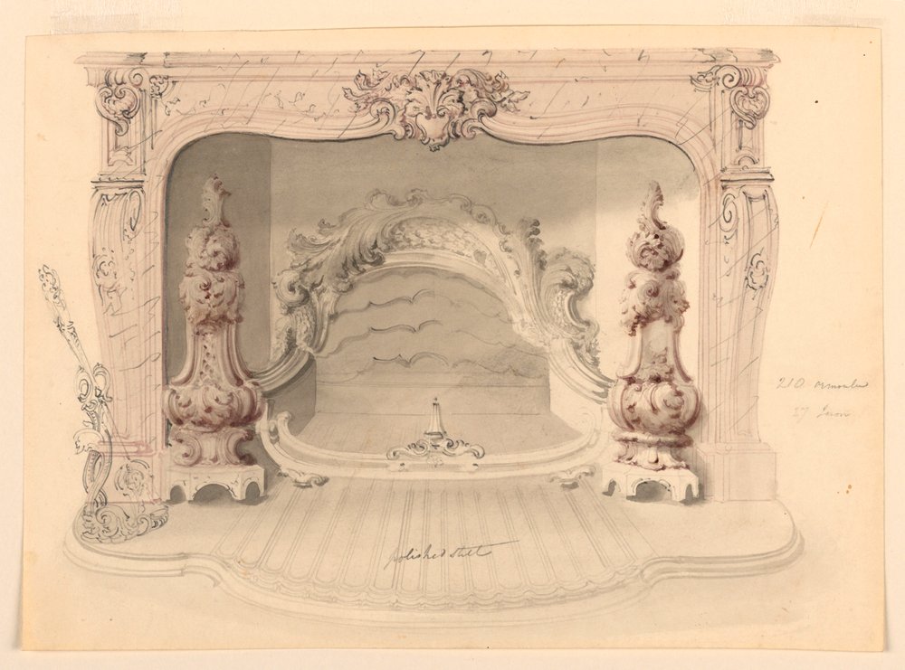 Conception de Cheminée avec Grille en Fonte - Benjamin Dean Wyatt