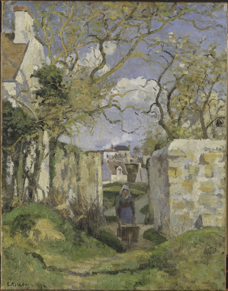 Tableau Imprimé Camille Pissarro - Le Chemin Des Pouilleux, Pontoise - Prêt à Accrocher