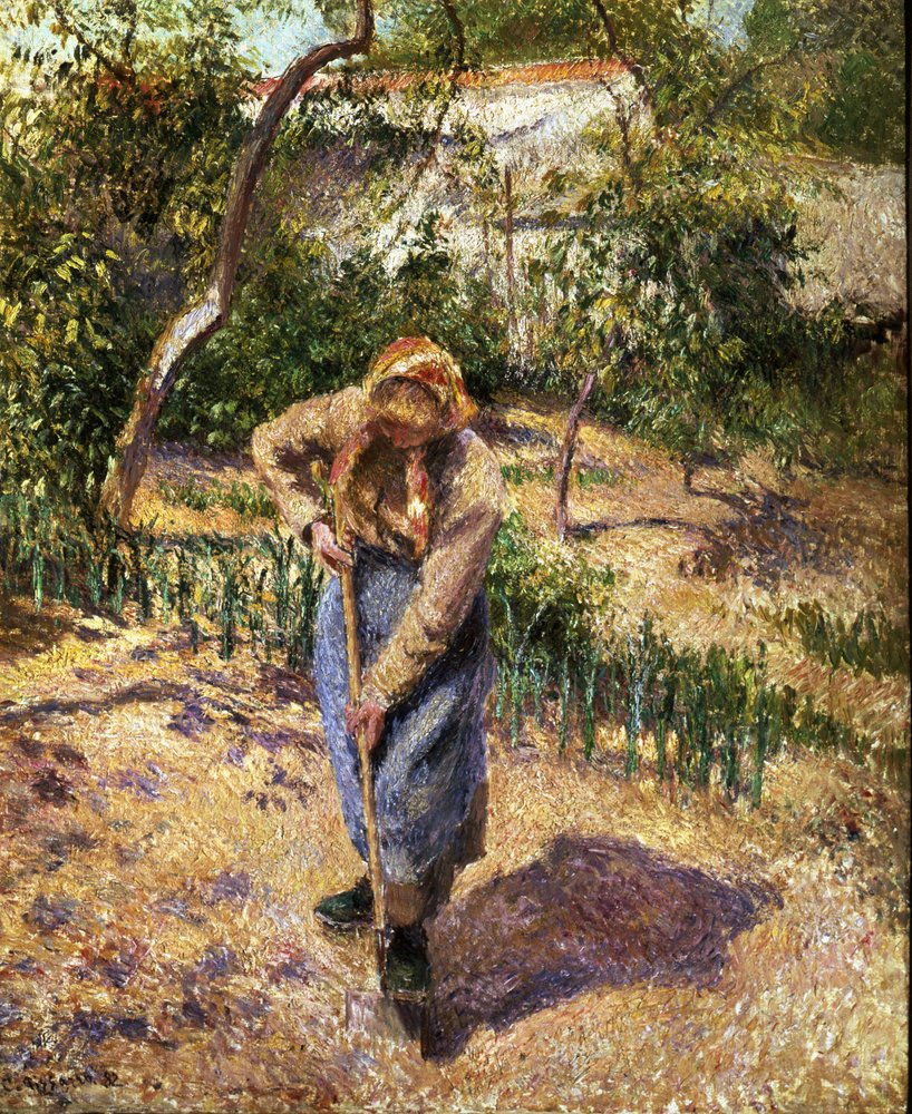 Paysanne en train de creuser - Camille Pissarro