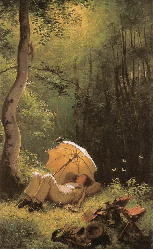 Toile Ou Cadre Mural 'Dans Le Grenier' De Carl Spitzweg - Style Romantique Allemand