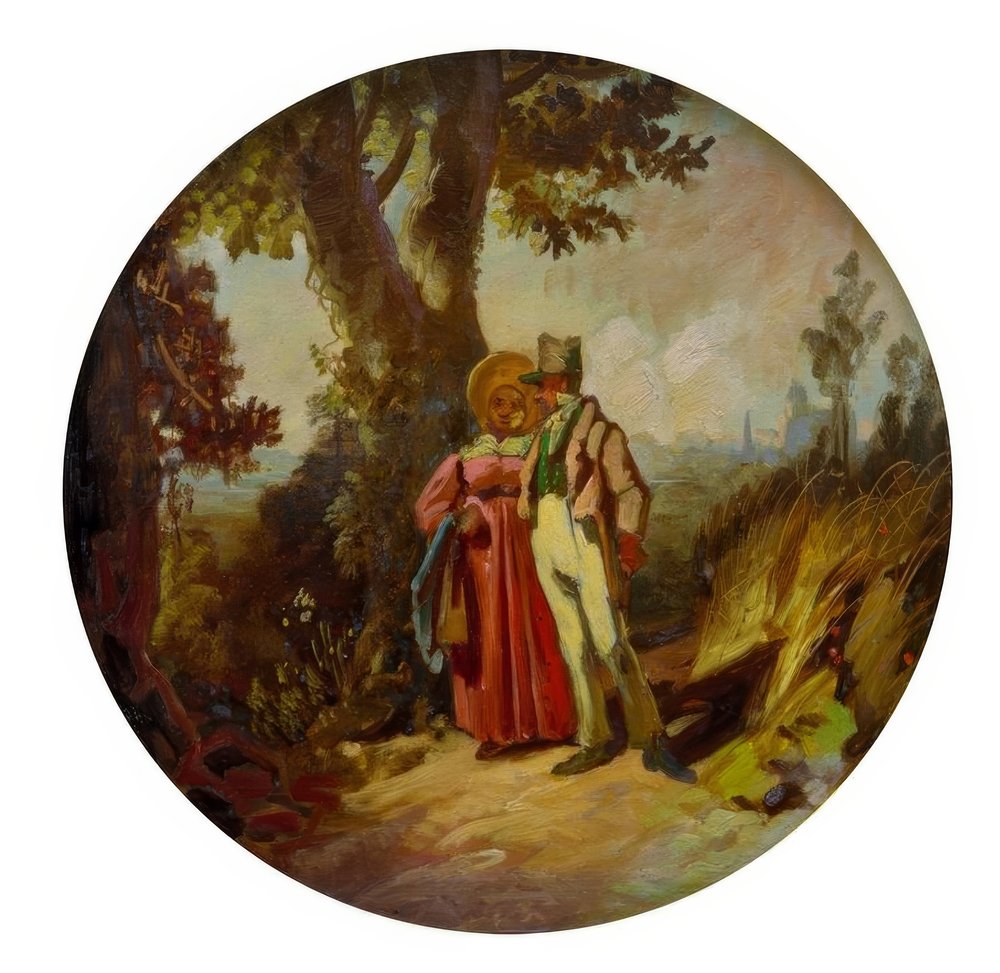 Couple bourgeois en promenade | Carl Spitzweg