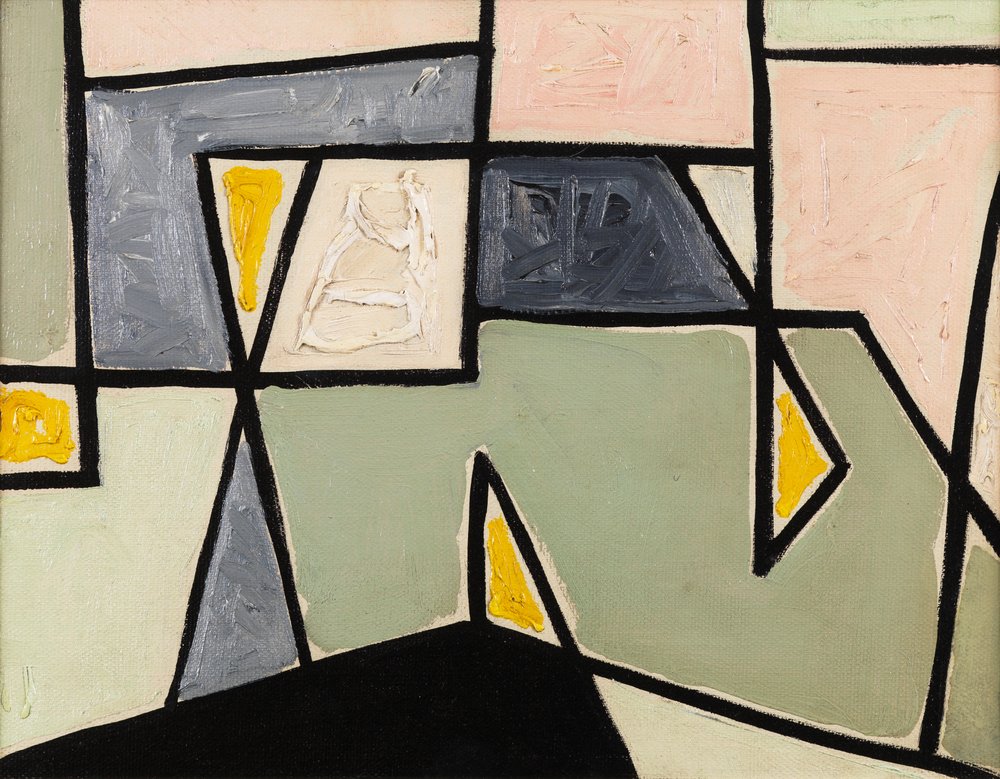 Composition "Cobra", vers 1949 (huile sur toile) - Caziel Caziel