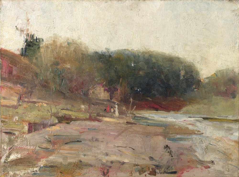 Sur la rivière Yarra, près de Heidelberg, Victoria - Charles Edward Conder