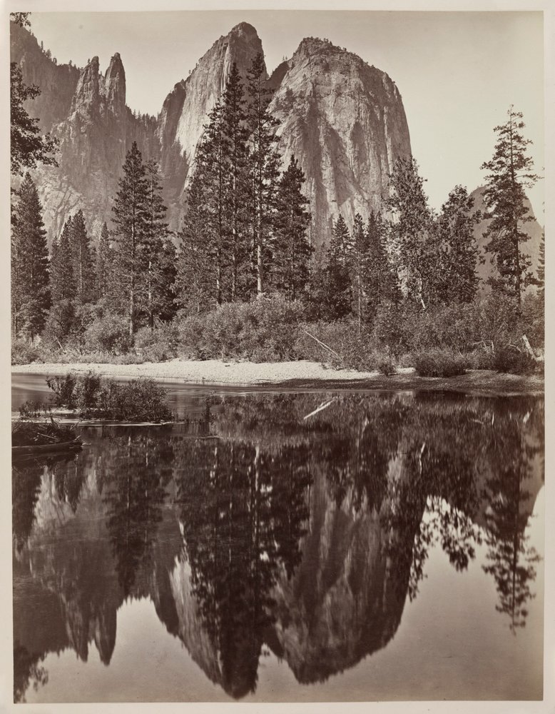 Rochers de la Cathédrale et Reflets, Yosemite, 1864 - Charles Leander Weed