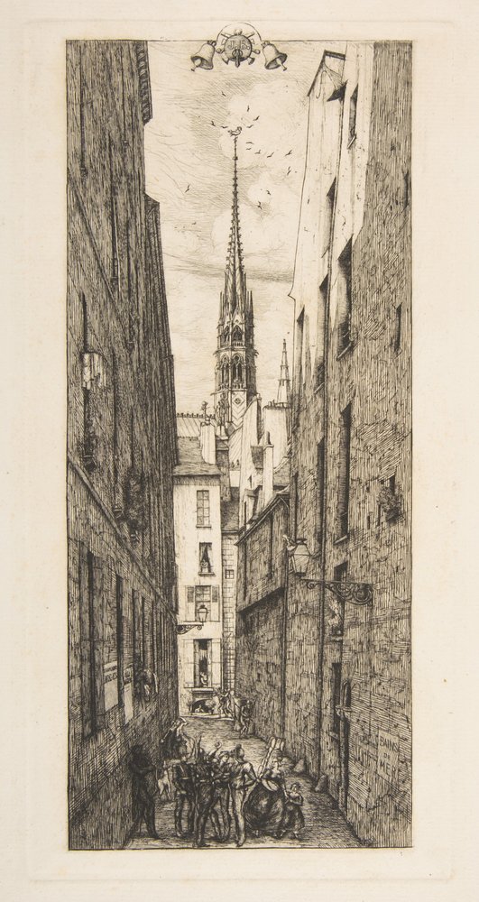 La rue des Chantres, Paris - Charles Meryon