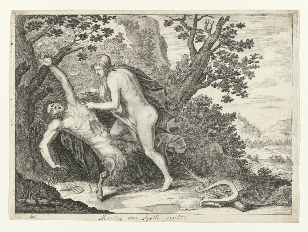 Apollon écorche Marsyas - Crispijn van de Passe (II) (attributed to)