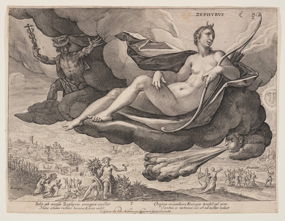 Zephyrus, extrait de The Winds - Crispijn van de Passe I