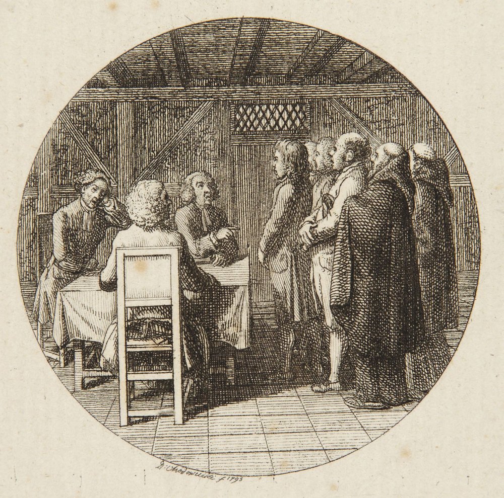 Vignette de titre pour «Martyrs de la vérité» - Daniel Nikolaus Chodowiecki