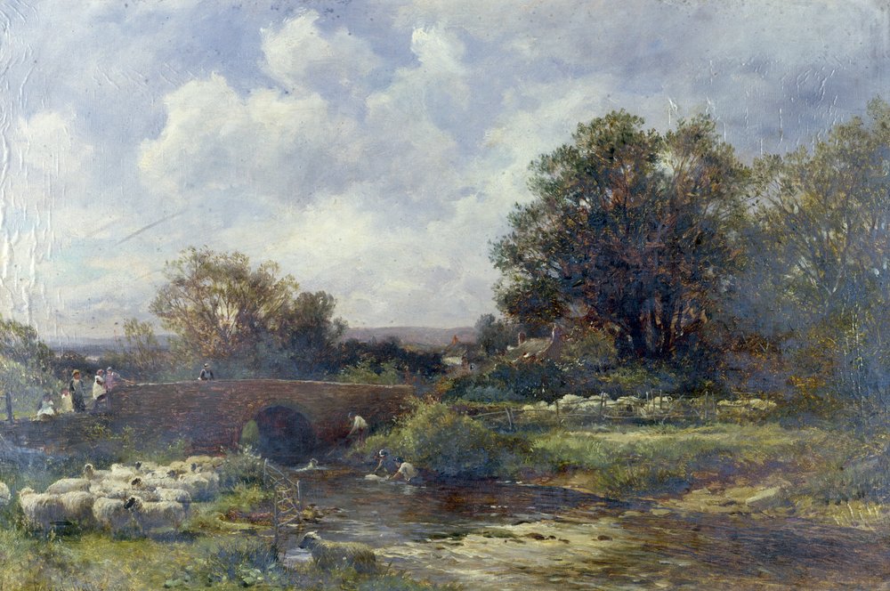 Lavage des moutons - West Malvern, 1899 - David Bates