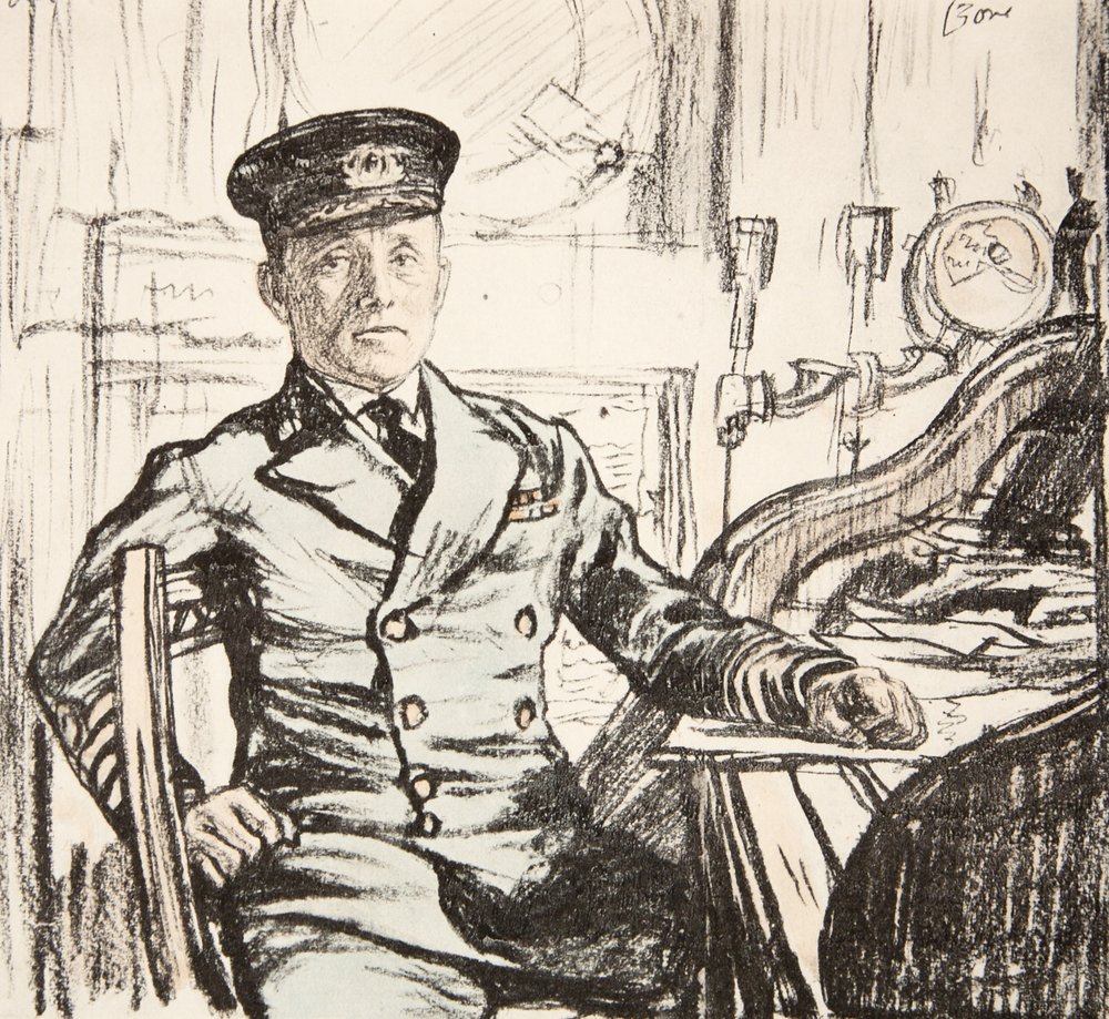 Capitaine Cyril Fuller RI Navy, illustration de 'Le Front de l'Ouest ...