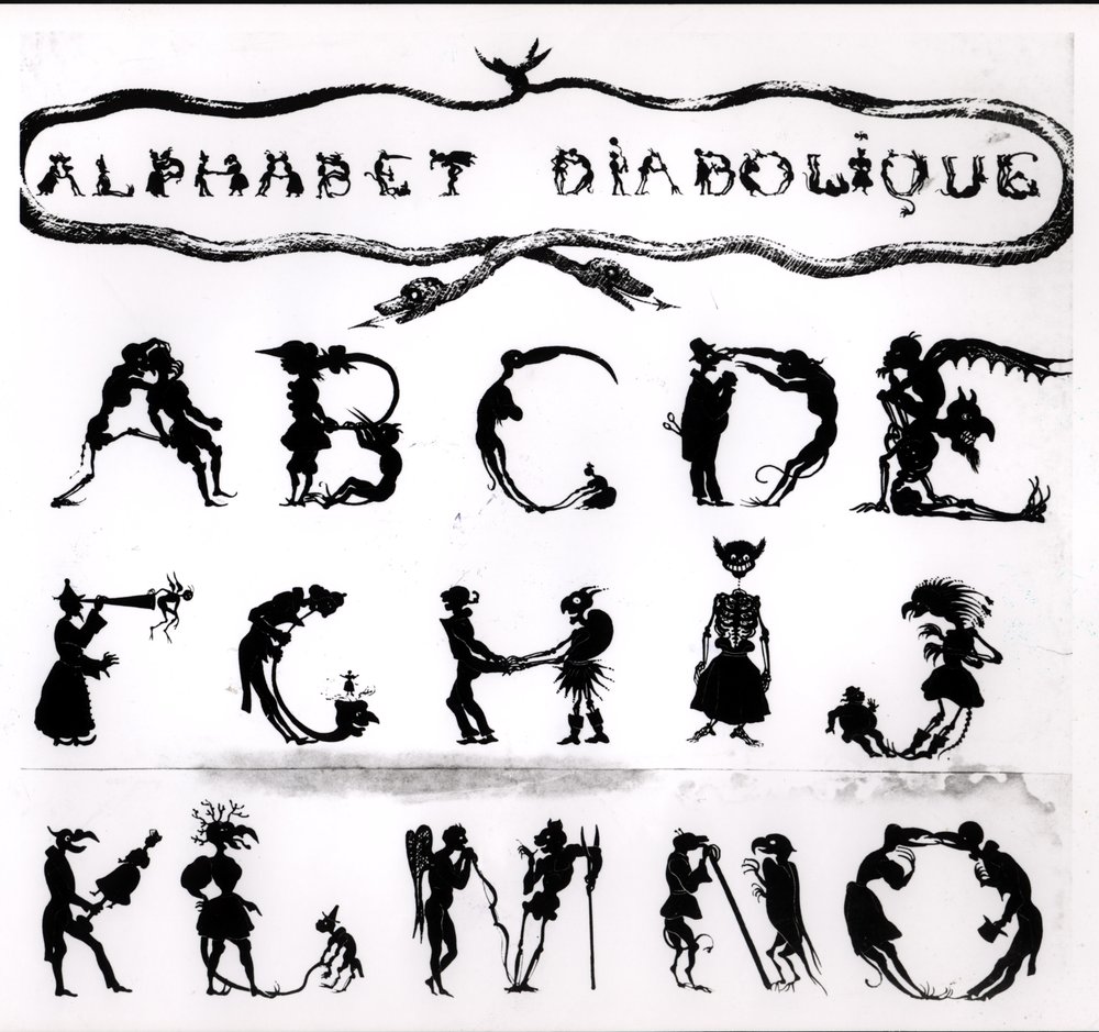 Alphabet diabolique, gravé par Delannois, 1825 (détail) - Delaporte