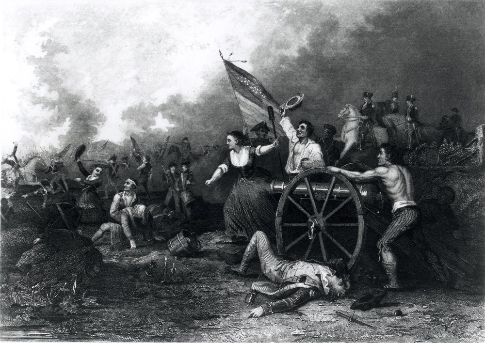 Moll Pitcher à la bataille de Monmouth, 28 juin 1778, gravé par J. Rogers - Dennis Malone Carter