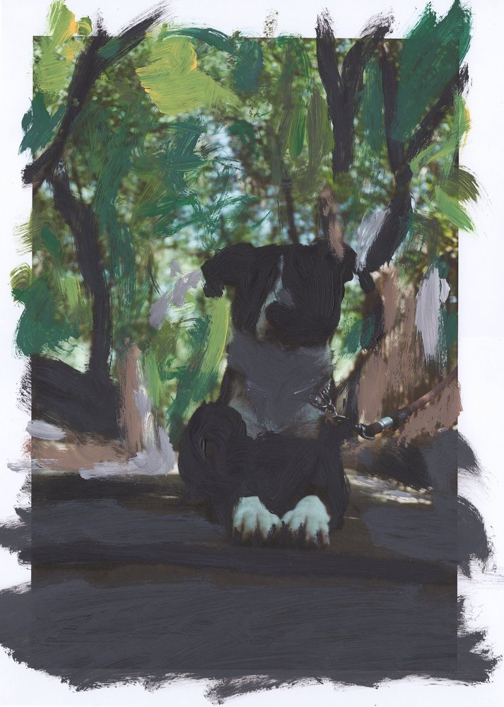Roma subexpuesta, 2019 (peinture acrylique sur photo imprimée) - Diego Beyro