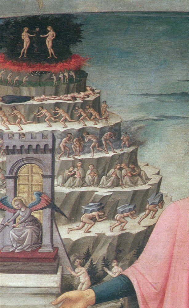 Dante et son poème la Divine Comédie (détail) - Domenico di Michelino
