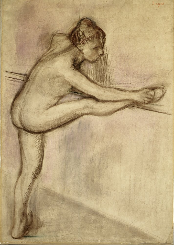 Edgar Degas、DANSEUSE A LA BARRE Fichier:Edgar Degas - Dancers at the Barre - Google Art Project