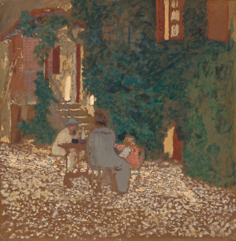 Edouard Vuillard、【Le Soir au Jardin】 Edouard Vuillard - Garden at Vaucresson - The Metropolitan