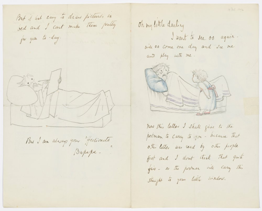 Lettre à la petite-fille de l'artiste Angela Thirkell - Edward Burne-Jones