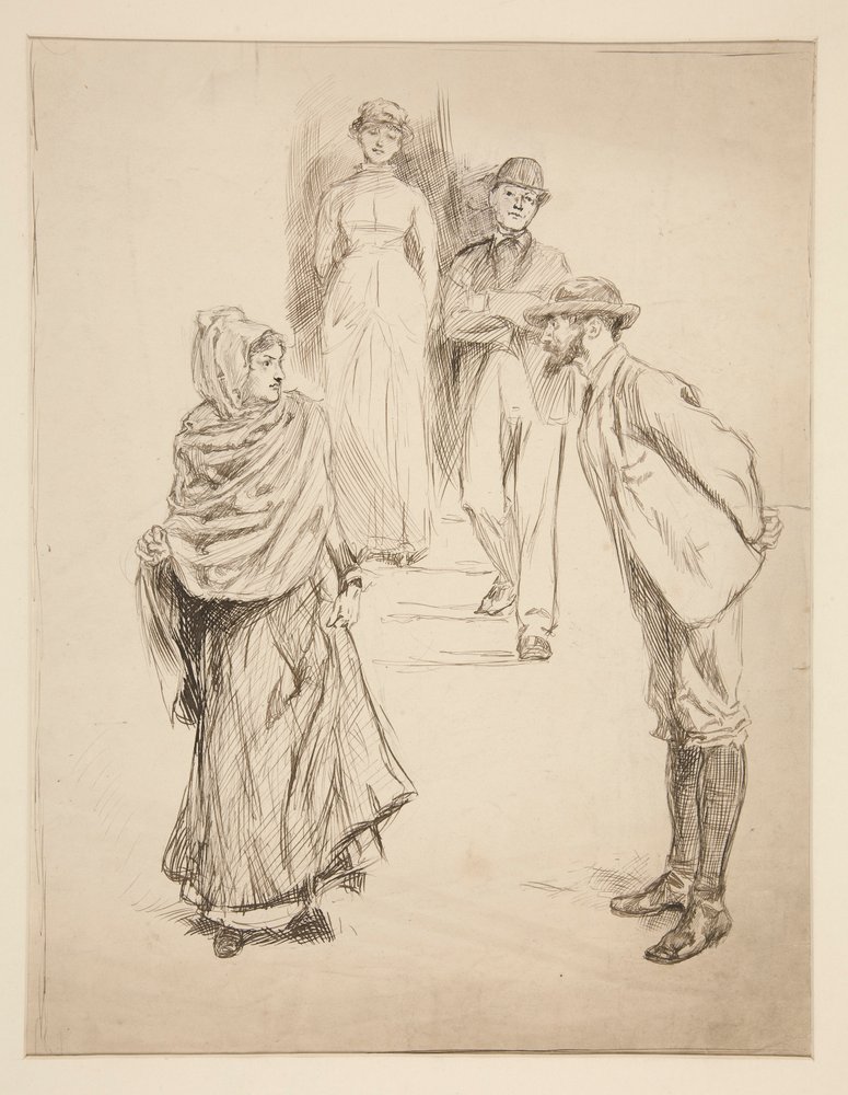 Scène de Figures, étude - Edwin Austin Abbey