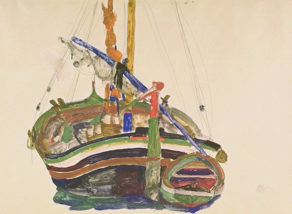 Bateau de pêche de Trieste, 1912 - Egon Schiele